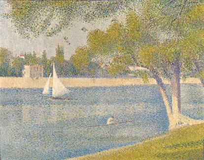 La obra 'El Sena en Courbevoie' (1888) de Georges Seurat. 