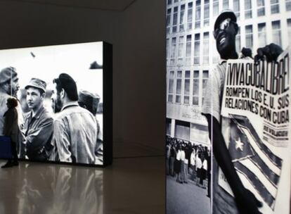 Dos de las obras de la muestra de fotoperiodismo durante la Revolución Cubana en el IVAM.