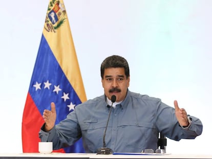 Nicolás Maduro em Caracas.