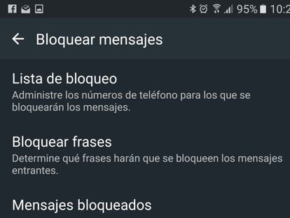 Cómo bloquear los mensajes de texto en los teléfonos Samsung Galaxy