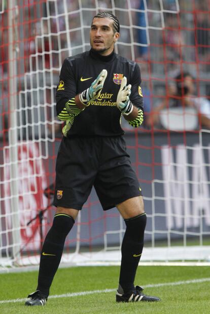 Pinto, en un partido de pretemporada.