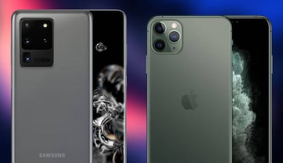 Samsung Galaxy S20 Ultra vs iPhone 11 Pro Max.