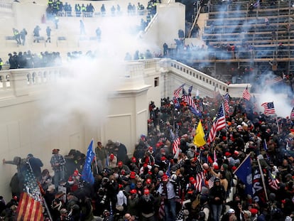 Imagen del asalto al Capitolio de Estados Unidos, el 6 de enero de 2021.