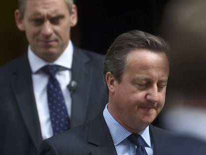El primer ministro Cameron este miércoles en Londres.
