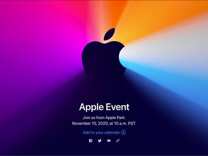 Anuncio del evento de Apple