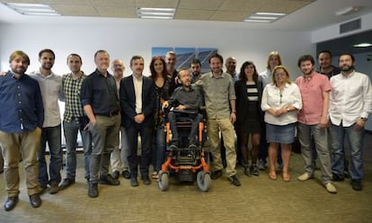 Reunión de Pablo Iglesias con los barones territoriales de Podemos.