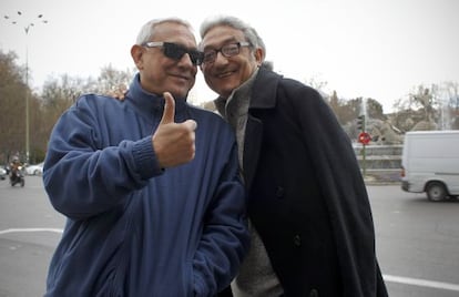 Los hermanos José, a la izquierda, y Delfín Amaya.