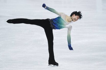 Yuzuru Hanyu (Japón), durante la competición.