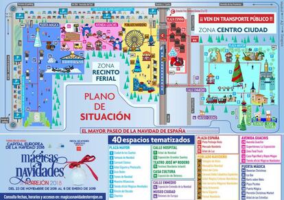 Plano de situación de las 'navidades mágicas' del municipio madrileño de Torrejón de Ardoz.