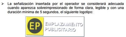 Advertencia de señalización de la CNMC.