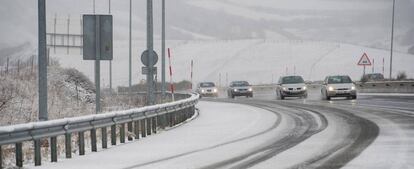 Imagen de archivo de la autopista A-67 a la altura de la localidad cántabra de Reinosa.