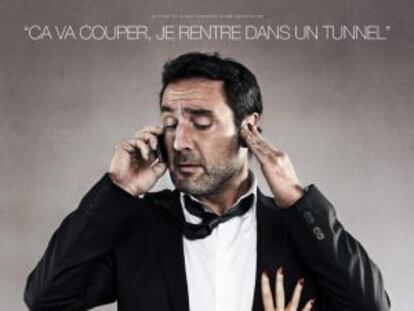 Fotografía facilitada por Mars Distribution de uno de los carteles promocionales de 'Les infidèles' ('Los infieles') con el actor Gilles Lellouche.