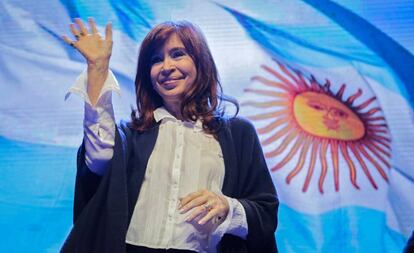 Cristina Fernández de Kirchner durante la presentación de su libro 'Sinceramente', en julio pasado en Mar del Plata.
