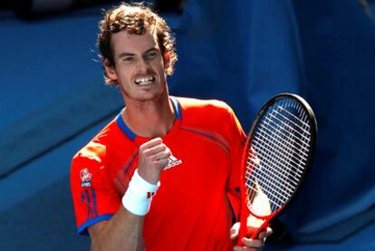 Andy Murray celebra un punto