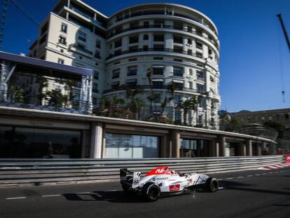 Xavier Lloveras, piloto de la Formula Renault 2.0, el pasado fin de semana en Mónaco. 