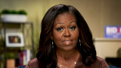 Michelle Obama, en un mensaje de la convención del partido demócrata de EE UU en agosto de 2020.