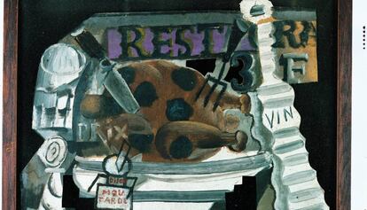 La obra de Picasso &#039;Restaurante-desayuno-cena&#039; de 1914.
 