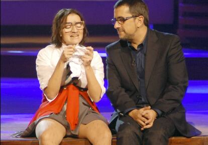 Silvia Abril, interpretando a la Niña de Shrek, junto a Andreu Buenafuente, en 2006.