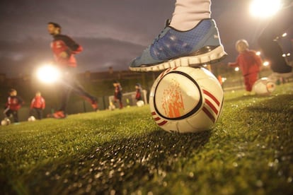 Un instante de la sesión de entrenamiento en Pozuelo.