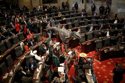 La Cámara del Senado durante un debate sobre el cambio climático