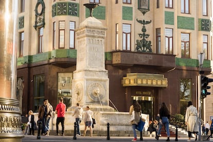 La plaza Terazije en Belgrado, Serbia.
