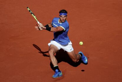 Rafa Nadal en el partido de semifinales.