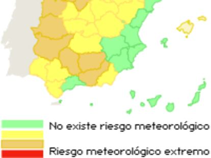 Alerta de calor extremo en la península