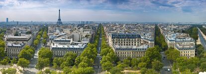 Vista panorámica de París, Francia.