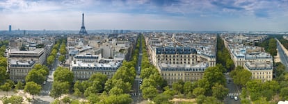 Vista panorámica de París, Francia.