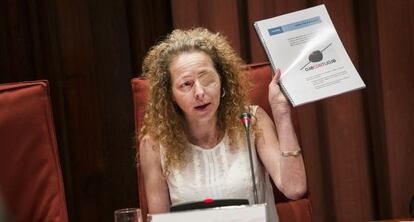 Esther Quintana, el pasado julio en el Parlament.