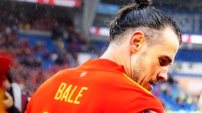 Bale, durante el partido de clasificación de Gales para el Mundial de Qatar.