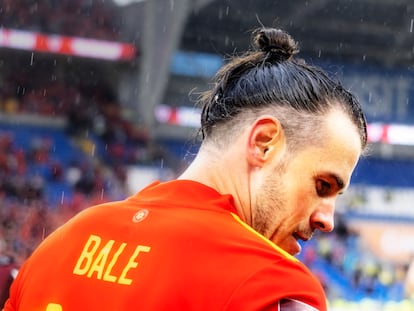 Bale, durante el partido de clasificación de Gales para el Mundial de Qatar.