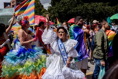 Una Drag Queen durante la celebración de la marcha LGBTIQ+, el 3 de julio de 2022.