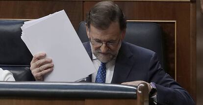 Intervención del presidente del Gobierno en funciones, Mariano Rajoy.