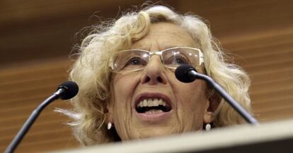 Manuela Carmena en el balance de los primeros 100 días.