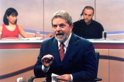 Luiz Inácio Lula da Silva, en una imagen sin datar de una de sus intervenciones en Roda Viva. Pasó por la platea como sindicalista y candidato presidencial y como presidente de la república.