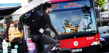 Un autobús urbano de Barcelona.