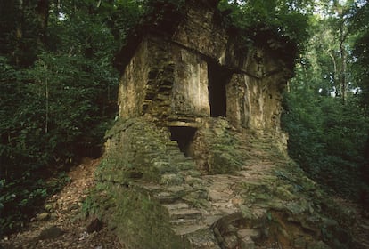 El Templo del Jaguar, en Palenque, Chiapas.