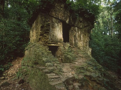 El Templo del Jaguar, en Palenque, Chiapas.