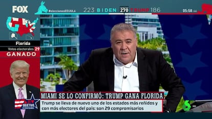 Antonio García Ferreras, en el especial 'Al rojo vivo' por las elecciones estadounidenses.