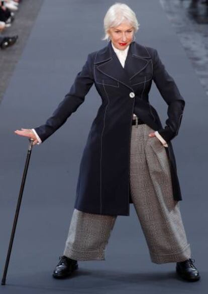 Helen Mirren, en la pasarela de L'Oreal.