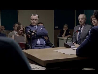 Pedro Casablanc como Bárcenas en la película.