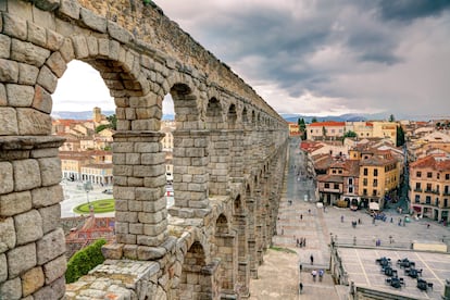 El acueducto romano de Segovia, Patrimonio de la Humanidad.