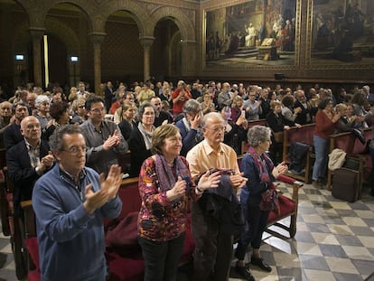 Els assistents a la presentaci&oacute; del manifest 