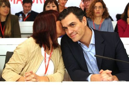 Pedro Sánchez, este lunes, en el Comité Federal del PSOE.