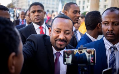 Abiy Ahmed, el primer ministro de la República Federal Democrática de Etiopía, durante su viaje a Berlín para participar en la Cumbre de África el 30 de octubre de 2018.