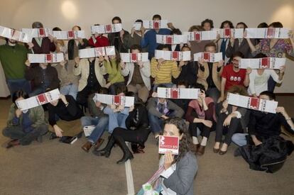 Participantes en el encuentro de jóvenes autores latinoamericanos 'Bogotá 39'.