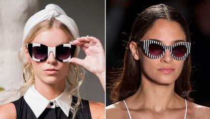 Gafas estampadas

Hay quien opta por dejar el protagonismo a la montura con prints tipo 'Op Art', como Alice and Olivia o Christian Siriano.