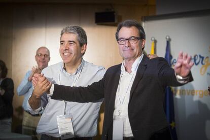 Francesc Homs y Artur Mas en el Consejo Nacional de Convergència.