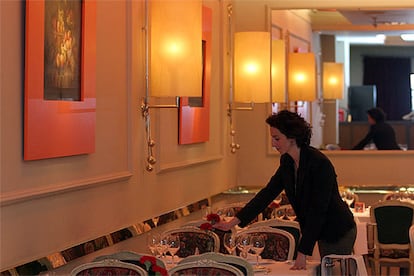 Comedor del restaurante Barataria, la Ínsula, en el Barrio de las Letras de Madrid.